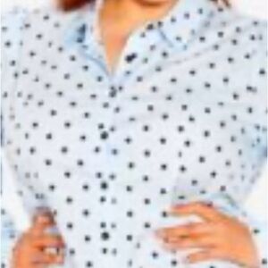 Polka Dot Button-Up Shirt
